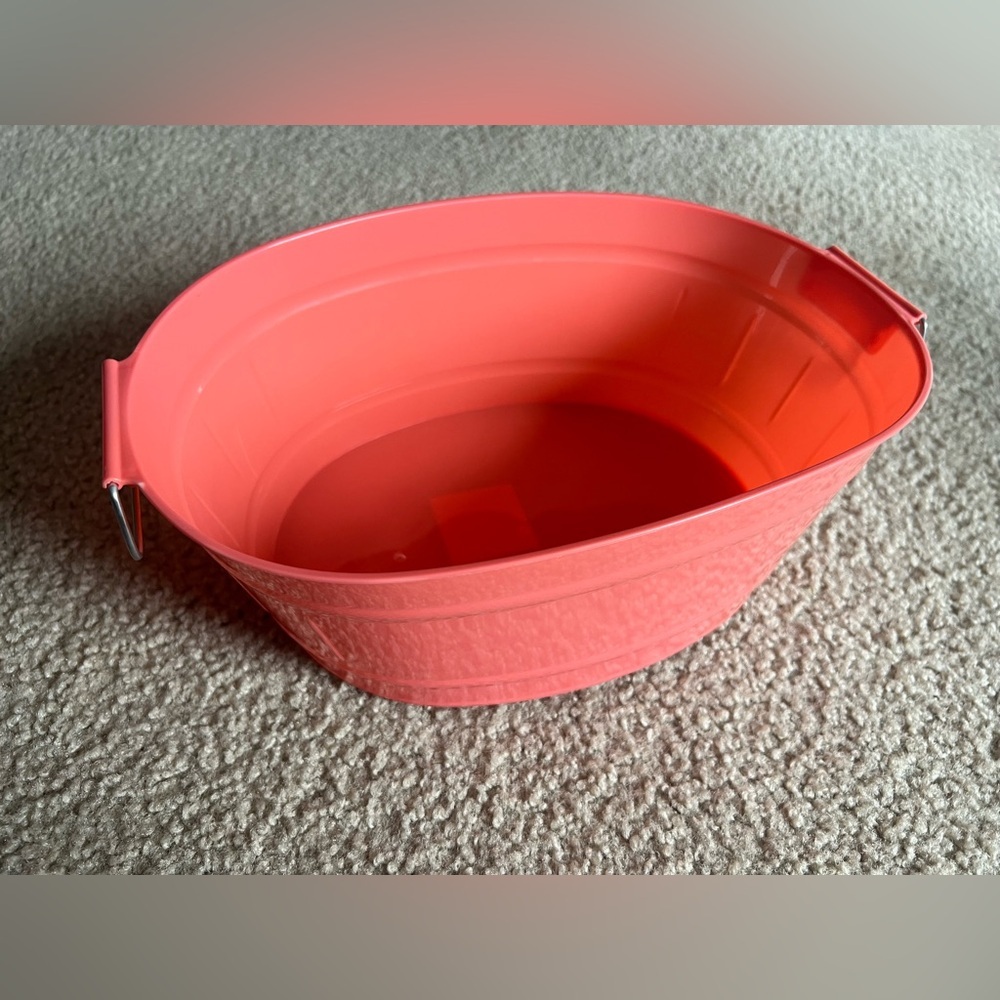 Coral Plastic Storage Tub